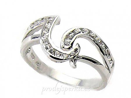Zirkonový elegantní prsten Ag 925/1000 + Rh