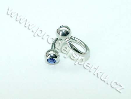 OPNG040 piercing spirála kamínky modrá