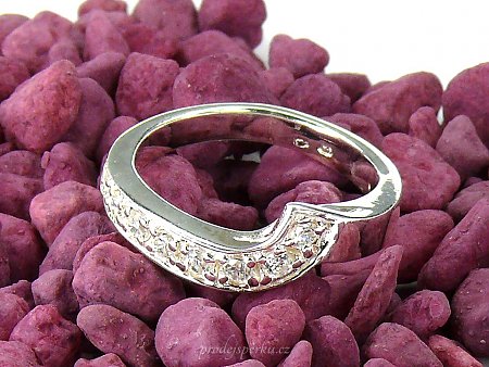 Prsten ze stříbra Ag 925/1000 malé zirkony