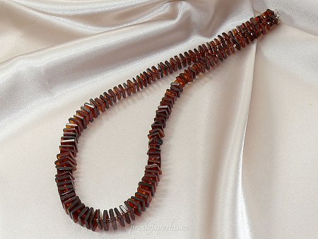 Dámský náhrdelník jantar čtverečky (45cm)