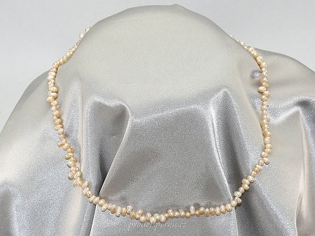 Perly krémové malé - náhrdelník 45cm