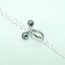 OPNG039 piercing spirála kamínky sv. modrá
