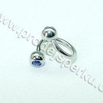OPNG040 piercing spirála kamínky modrá