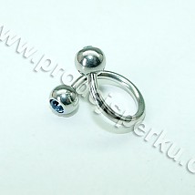 OPNG043 piercing spirála kamínky modrá