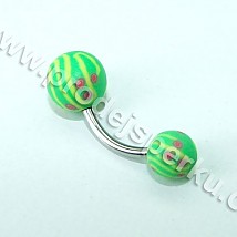 OPNG079 piercing pupík zelená
