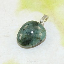 Přívěsek z kamene Ag 925/1000 úchyt - Smaragd