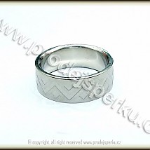 Ocelový prsten se vzorem
