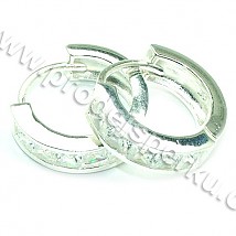 Stříbrné náušnice kroužky se zirkony Ag 925/1000