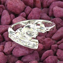 Zirkonový prsten pro ženy stříbro Ag 925/1000