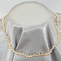 Perly krémové malé - náhrdelník 45cm