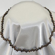 Perly malé tmavé - náhrdelník 45cm