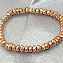 Náramek bronzový z perel