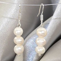 Dámské náušnice bílé perly