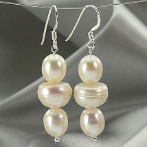 Náušnice bílé nepravidelné perly